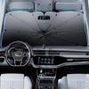 MeKnMoney Front Windshield Sun Shade for Jeep Renegade, Renegade S, Compass and Commander, UV Protection, Heat-Insulated, 140 × 80 cm view 3