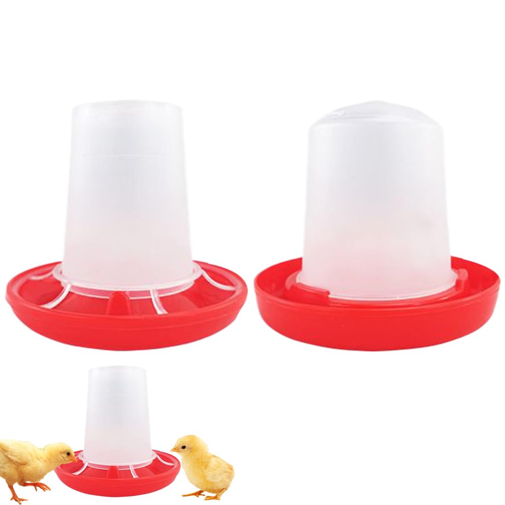 Chicken Feeder and Waterer Set with Automatic Chick Drinker