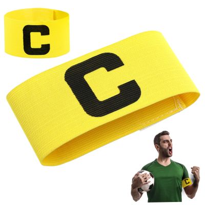 JOINPAYA 3-Piece Yellow Soccer Captain Armbands, Nylon, Secure Fit