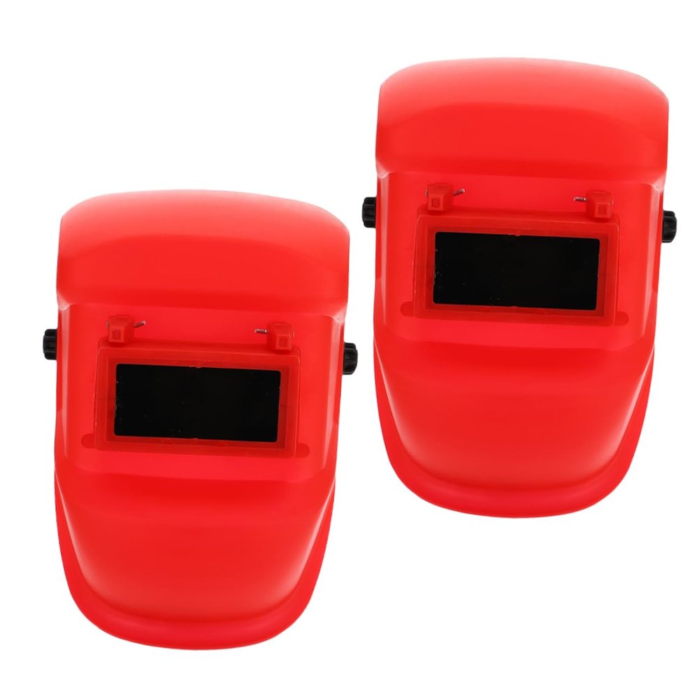 Tofficu 2-Piece Plastic Welding Protection Masks, High-Temperature Resistant Face Shields for Welding