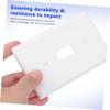 NUOBESTY 12V 3-Pole Toggle Switch Wall Plate, White PC, 4-Pack view 3