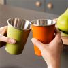 HUANGING 4 Stackable Stainless Steel Camping Cups, 350 ml view 4