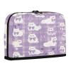 sanluoli Large-Capacity Pencil Case, Multi-Purpose Zipper Pouch for Children's Cosmetics, Purple and White, Cute Cats view 1