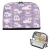 sanluoli Large-Capacity Pencil Case, Multi-Purpose Zipper Pouch for Children's Cosmetics, Purple and White, Cute Cats view 2