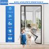 Side-Opening Magnetic Screen Door, Black, 120 x 255 cm view 3