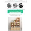 Multicolor Wooden Bookshelf with Doors, 3–6 Tiers, Space-Saving, for Kids’ Rooms view 4