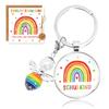 Rainbow Guardian Angel Keychain for School Kids view 1