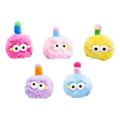 Car Decor – 5-Piece Cute Coal Ball Plush Dashboard Decorations
