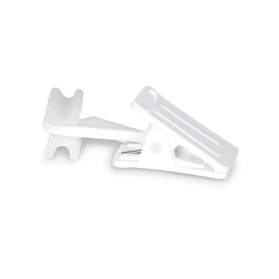 DQ-PP Curtain Track Clips with Clamp (10 pcs) White Aluminum 1-/2-Track System