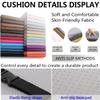 Indoor/Outdoor Bench Cushion, Foam-Filled, Non-Slip, Removable Washable Cover, Light Coffee, 140 x 25 cm view 3