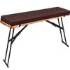Indoor/Outdoor Bench Cushion, Foam-Filled, Dark Coffee, 130 x 28 cm view 1