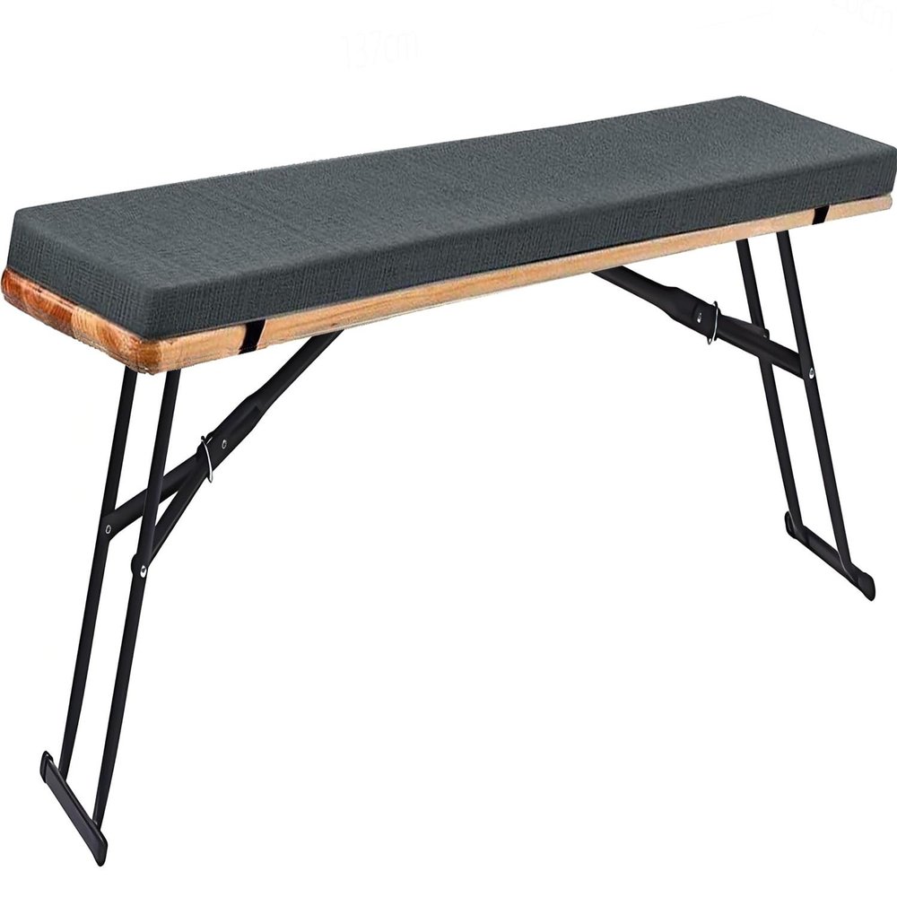 RTSFKFS Indoor/Outdoor Bench Cushion, Dark Gray, 160 x 28 cm