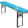 Water-Resistant Beer Bench Cushion, Lake Blue, 180 x 23 x 3 cm view 1