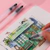 Water Brush Pens, Flat Tip, Refillable, for Gouache, Watercolor, Art, Illustrations, Painting, 3/6 Pack view 2