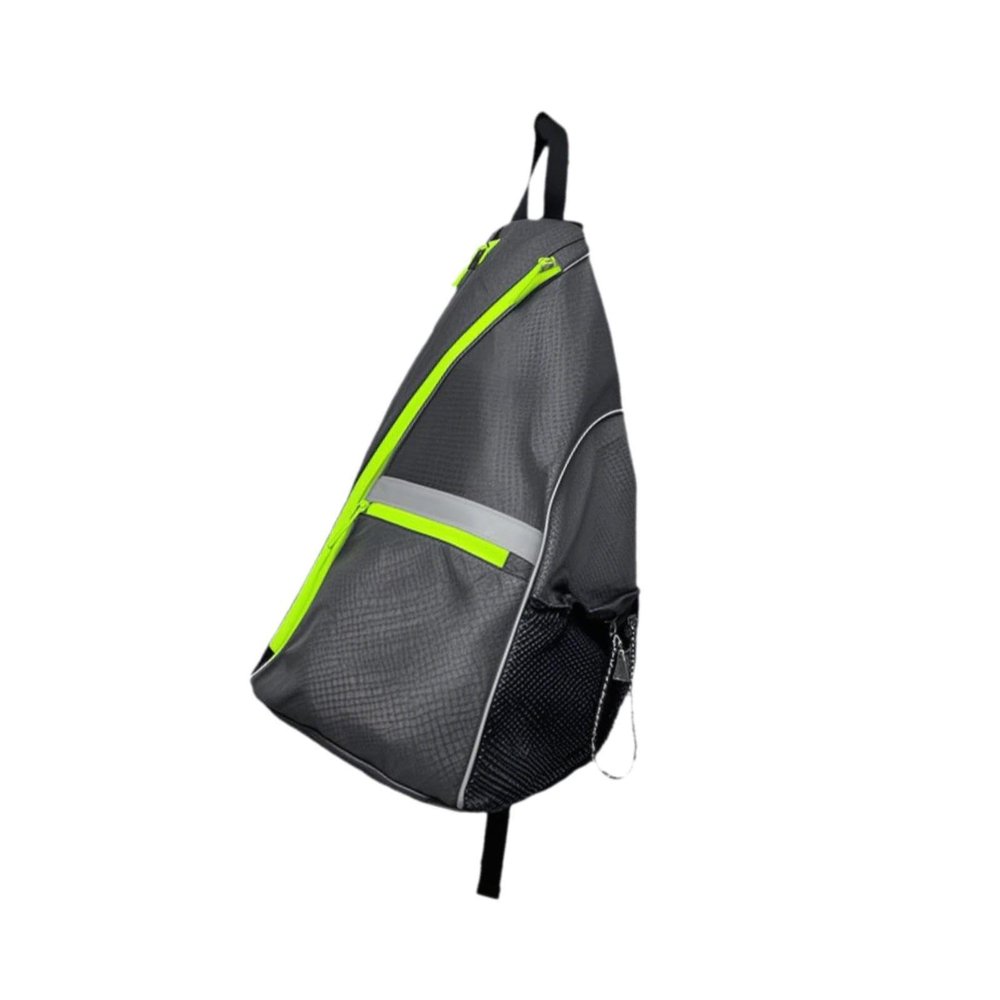 Pickleball Crossbody Bag for Women, Reversible, Adjustable Zipper, Lightweight, Black