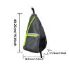 Pickleball Crossbody Bag for Women, Reversible, Adjustable Zipper, Lightweight, Black view 3