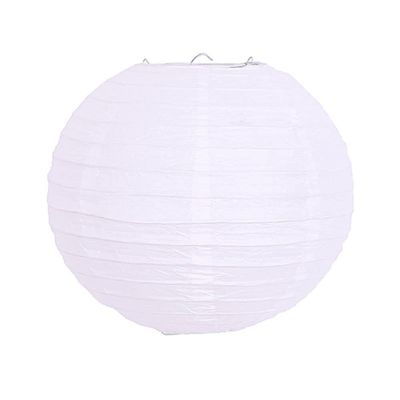 Hanging Paper Lanterns, Round Paper Lampshade for Wedding Decoration (White, 30 cm)