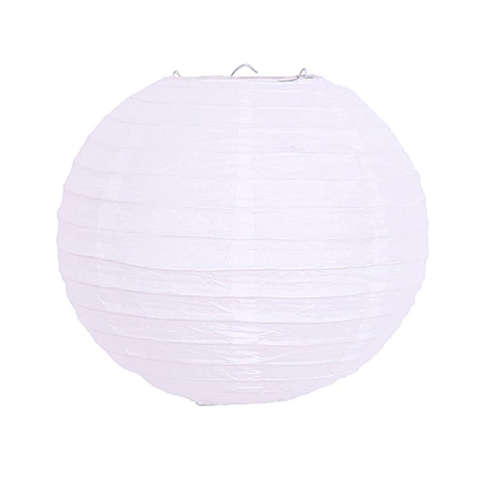Hanging Paper Lanterns, Round Paper Lampshade for Wedding Decoration (White, 30 cm)