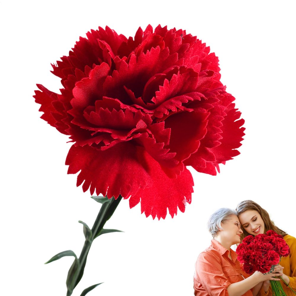 Pomurom Carnation Flowers - Silk Flowers for Bouquets