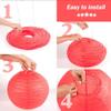 Hanging Paper Lanterns, Round Paper Lampshade for Wedding Decoration (Yellow, 20 cm) view 2