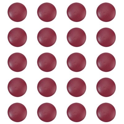 letsinstyle 20 Pack 20mm Red Buttons with Faux Leather Cover
