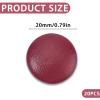 letsinstyle 20 Pack 20mm Red Buttons with Faux Leather Cover view 2