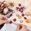 letsinstyle 20 Pack 20mm Red Buttons with Faux Leather Cover view 4