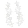 White Floral Lace Appliqué, Embroidered, Guipure, Wedding Lace Motif Patches view 3