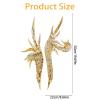 Letsinstyle 7.89 x 27.6 Inch Golden Sequin Lace Applique view 2