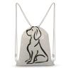 Vintage Golden Retriever Sitting Dog Drawstring Backpack Canvas String Bag view 1
