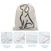 Vintage Golden Retriever Sitting Dog Drawstring Backpack Canvas String Bag view 4
