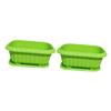 CIYODO 2-Piece Indoor Vegetable Growing Containers, Green view 1