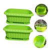CIYODO 2-Piece Indoor Vegetable Growing Containers, Green view 2