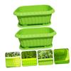 CIYODO 2-Piece Indoor Vegetable Growing Containers, Green view 4