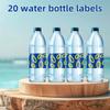SAVITA 20 Blue Water Bottle Labels with Gold Ring Print view 3