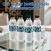 SAVITA 20 Blue Water Bottle Labels with Gold Ring Print view 4