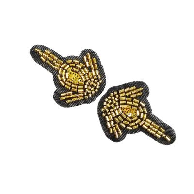 LUOFENG Elegant Beaded Embroidery Applique