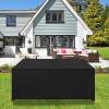 XIANGPEIFBH Patio Furniture Cover 320 x 185 x 85 cm, 420D Oxford Fabric, Waterproof, Wind- and UV-Resistant, Black view 1