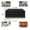 XIANGPEIFBH Patio Furniture Cover 320 x 185 x 85 cm, 420D Oxford Fabric, Waterproof, Wind- and UV-Resistant, Black view 2