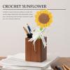 Flower Pens | Crochet Sunflower Decor Pens view 2