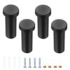 JiuXinYuKeJi 4-Pack Black Coat Hooks view 1