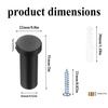 JiuXinYuKeJi 4-Pack Black Coat Hooks view 2