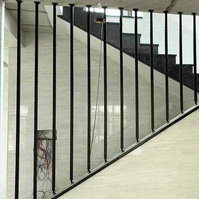 Junvstor 100–160 cm Handrail for Outdoor Stairs, Metal Stair Railing Set with Mounting Kit, Room Divider Post, Safety Grab Bar (Style 1, 155 cm/5.1 ft)
