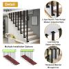 Junvstor 100–160 cm Handrail for Outdoor Stairs, Metal Stair Railing Set with Mounting Kit, Room Divider Post, Safety Grab Bar (Style 1, 155 cm/5.1 ft) view 3