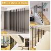 Junvstor 100–160 cm Handrail for Outdoor Stairs, Metal Stair Railing Set with Mounting Kit, Room Divider Post, Safety Grab Bar (Style 1, 155 cm/5.1 ft) view 4
