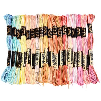 CABODYALS 18 Skeins 6 Strands Colorful Embroidery Thread