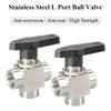 3-Way Stainless Steel Ball Valve, 1/4-Inch Female Thread view 3