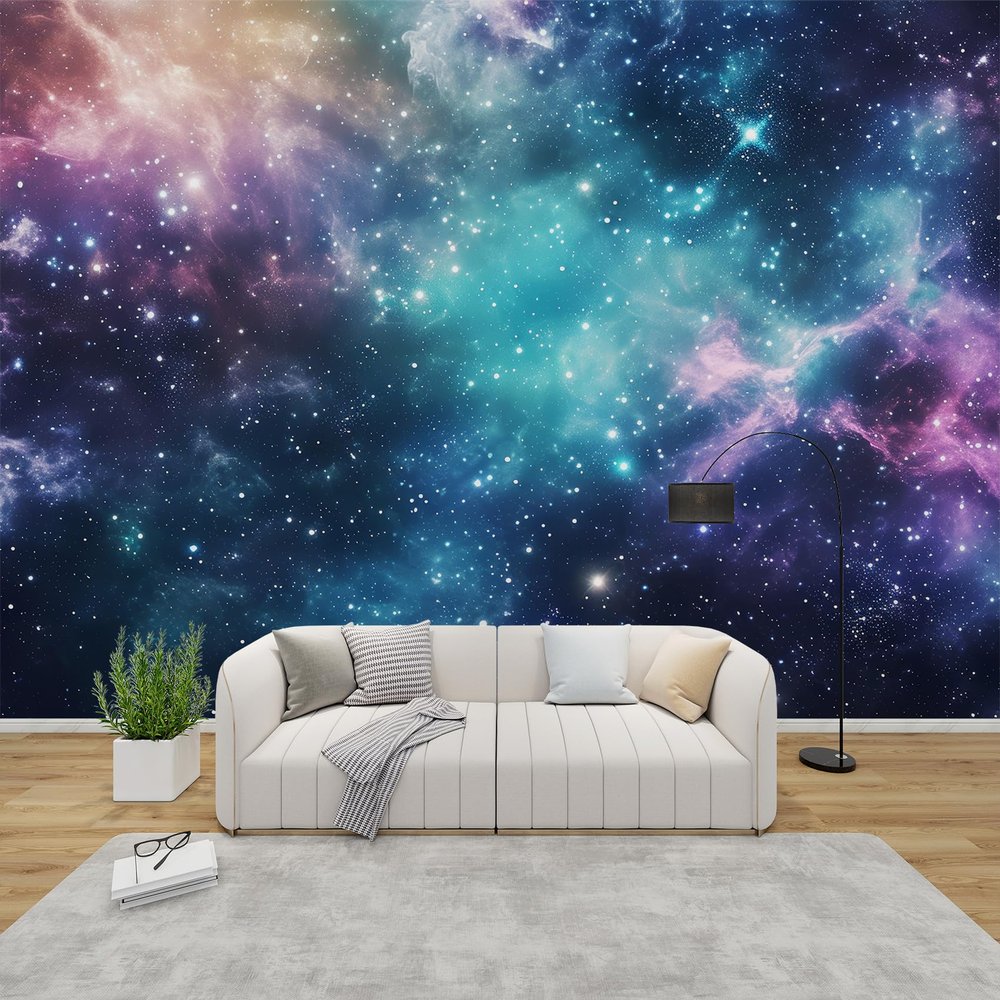 PaxGloz Galaxy Space Photo Wallpaper, Nonwoven, 368 x 254 cm (W x H)