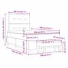 vidaXL Box Spring Bed with Headboard Dark Blue 190 x 120 cm Velvet view 3