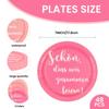 HFBOBP 48-Piece Pink Gradient Paper Plates view 2